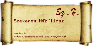 Szekeres Héliosz névjegykártya